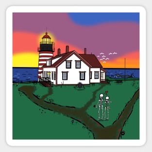 First Date at the Lighthouse Sticker